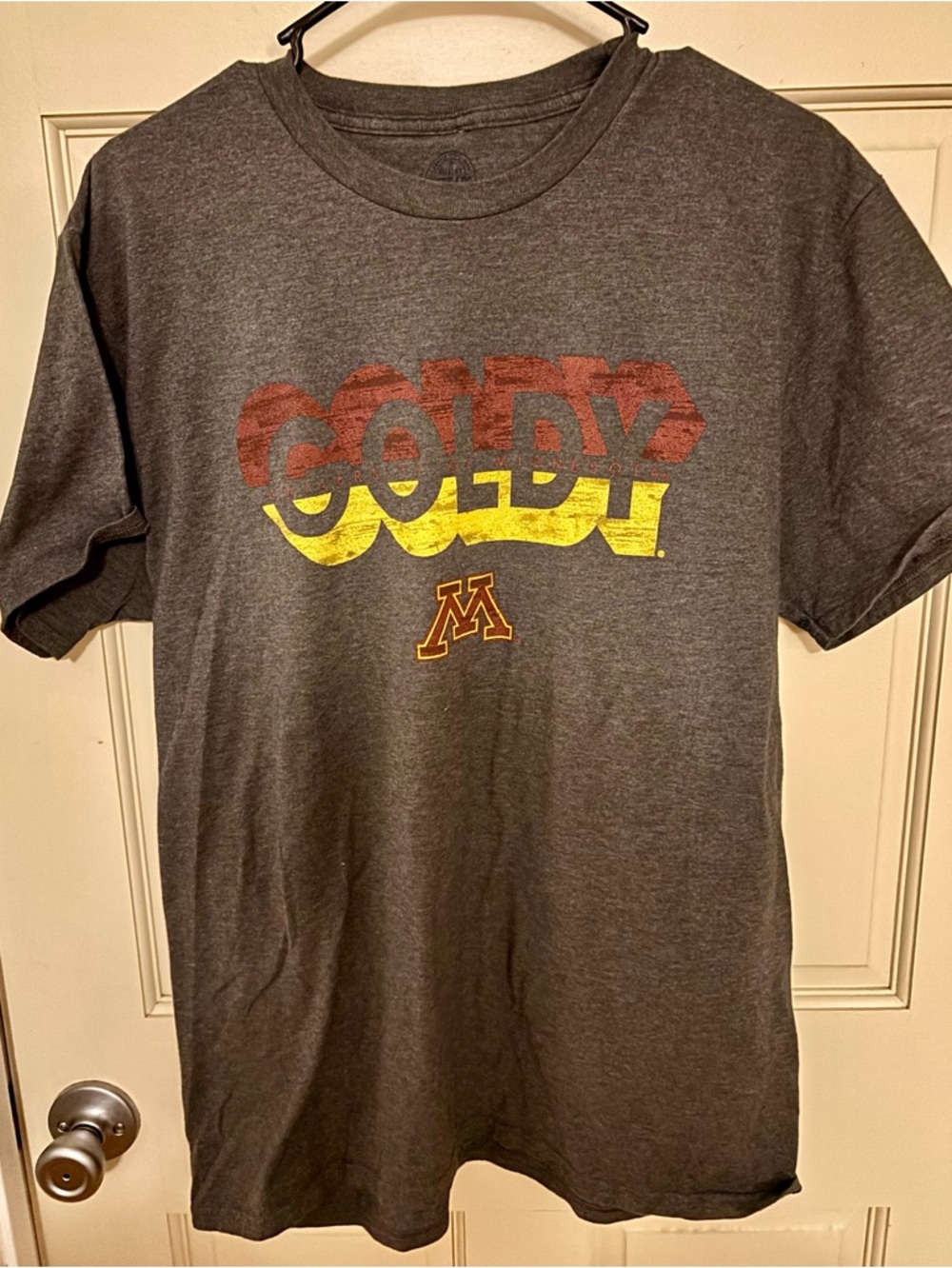 Minnesota Gophers t-shirt, w the team's mascot, Goldy, from Rivalry Threads.